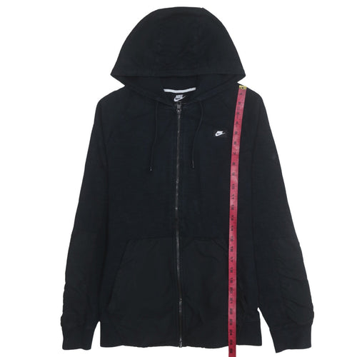 Nike Men’s Black Full Zip Hoodie Medium Regular Fit Cotton