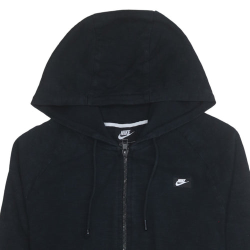 Nike Men’s Black Full Zip Hoodie Medium Regular Fit Cotton