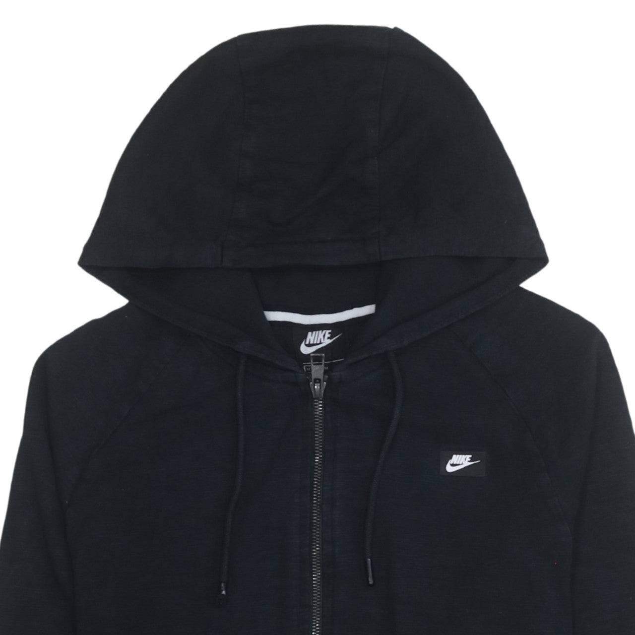 Nike Men’s Black Full Zip Hoodie Medium Regular Fit Cotton
