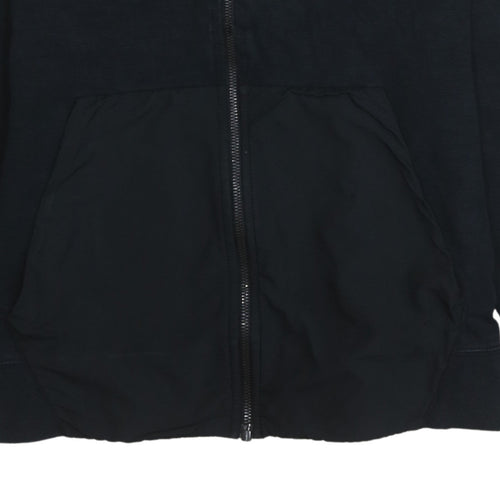 Nike Men’s Black Full Zip Hoodie Medium Regular Fit Cotton