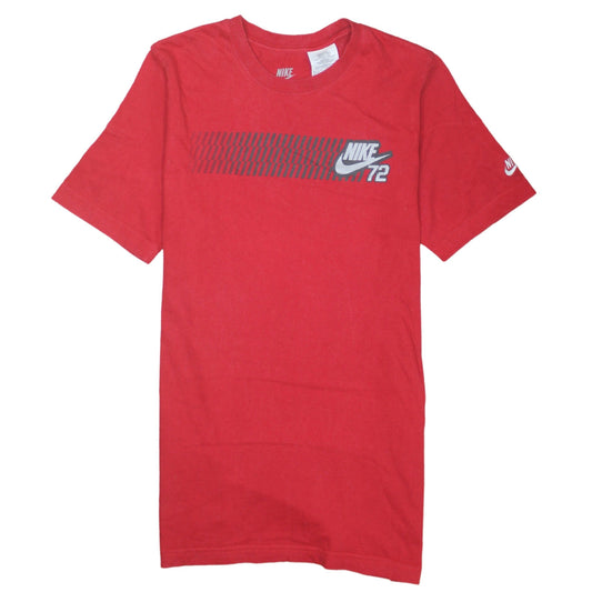 Nike Men's Red Slim Fit Graphic Sports T-Shirt Size L