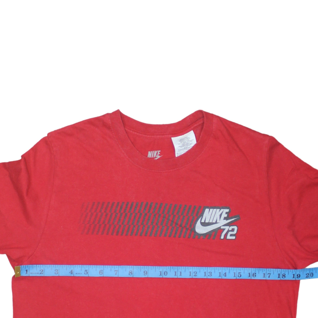 Nike Men's Red Slim Fit Graphic Sports T-Shirt Size L