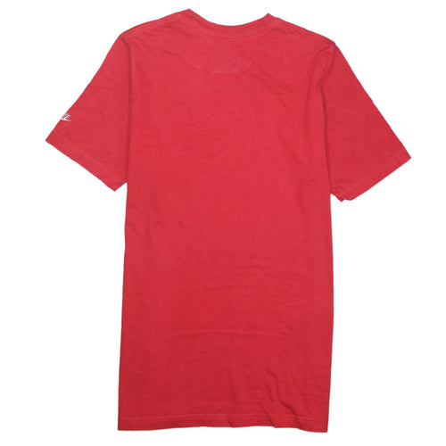 Nike Men's Red Slim Fit Graphic Sports T-Shirt Size L