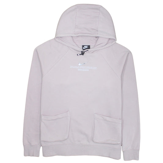 Nike Women's Beige Pullover Hoodie Medium Cotton Blend