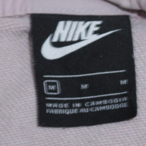 Nike Women's Beige Pullover Hoodie Medium Cotton Blend