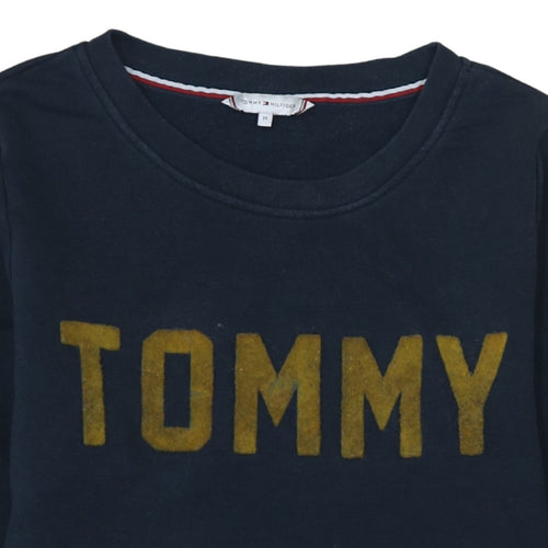 Tommy Hilfiger Men Blue Crew Neck Pullover Sweatshirt M