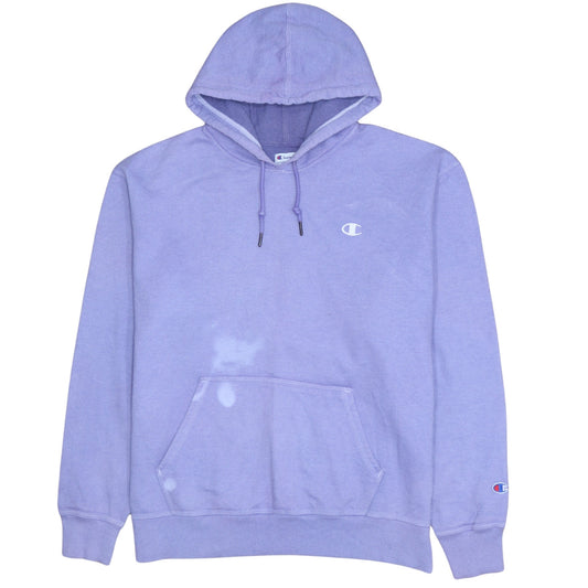 Champion Womens Purple Hoodie L Pullover Drawstring Relaxed Fit