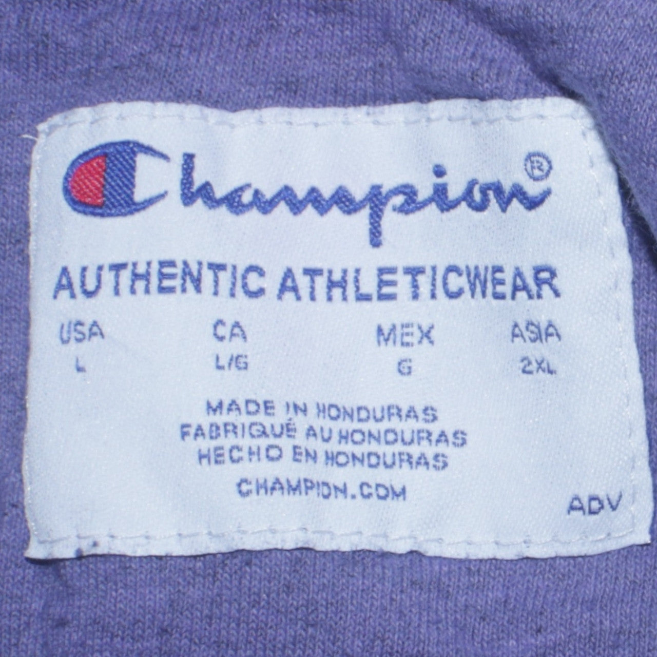 Champion Womens Purple Hoodie L Pullover Drawstring Relaxed Fit