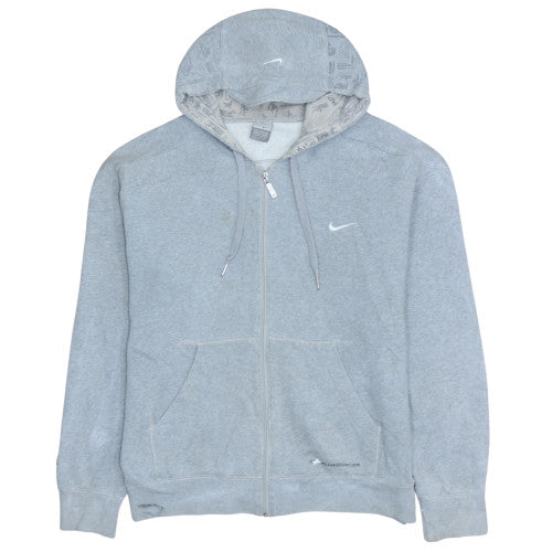 Nike Men's Grey Full Zip Hoodie L Air Max Graphic Sportswear