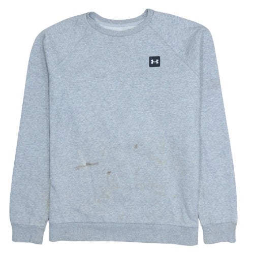 Under Armour Men's Grey Small Loose Fit Crew Neck Sweatshirt