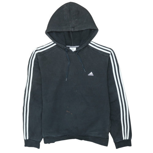 Adidas Mens Black Pullover Hoodie L Sports Fleece Sweatshirt