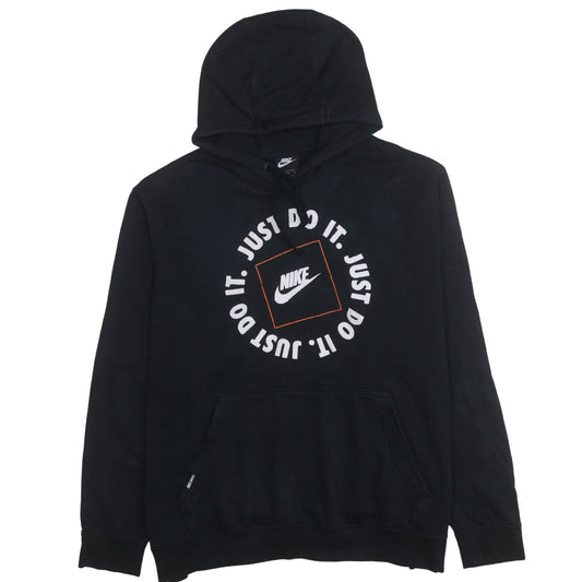 Nike Men's Black 2XL Pullover Hoodie Just Do It Graphic Sweatshirt
