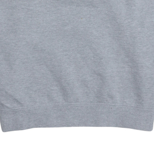 FILA Men's Grey Pullover Sweatshirt M Regular Fit Crew Neck Logo