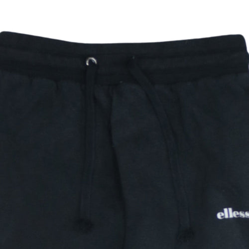 Ellesse Boys Black Jogger Sweatpants 13-14 Years Regular Fit Fleece Activewear