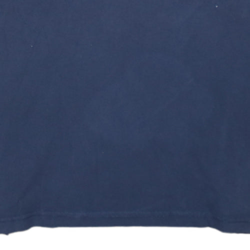 Tommy Jeans Men's Blue Cotton Polo Shirt L Regular Fit