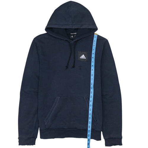 Adidas Men's Blue XS Pullover Hoodie with Logo Graphic