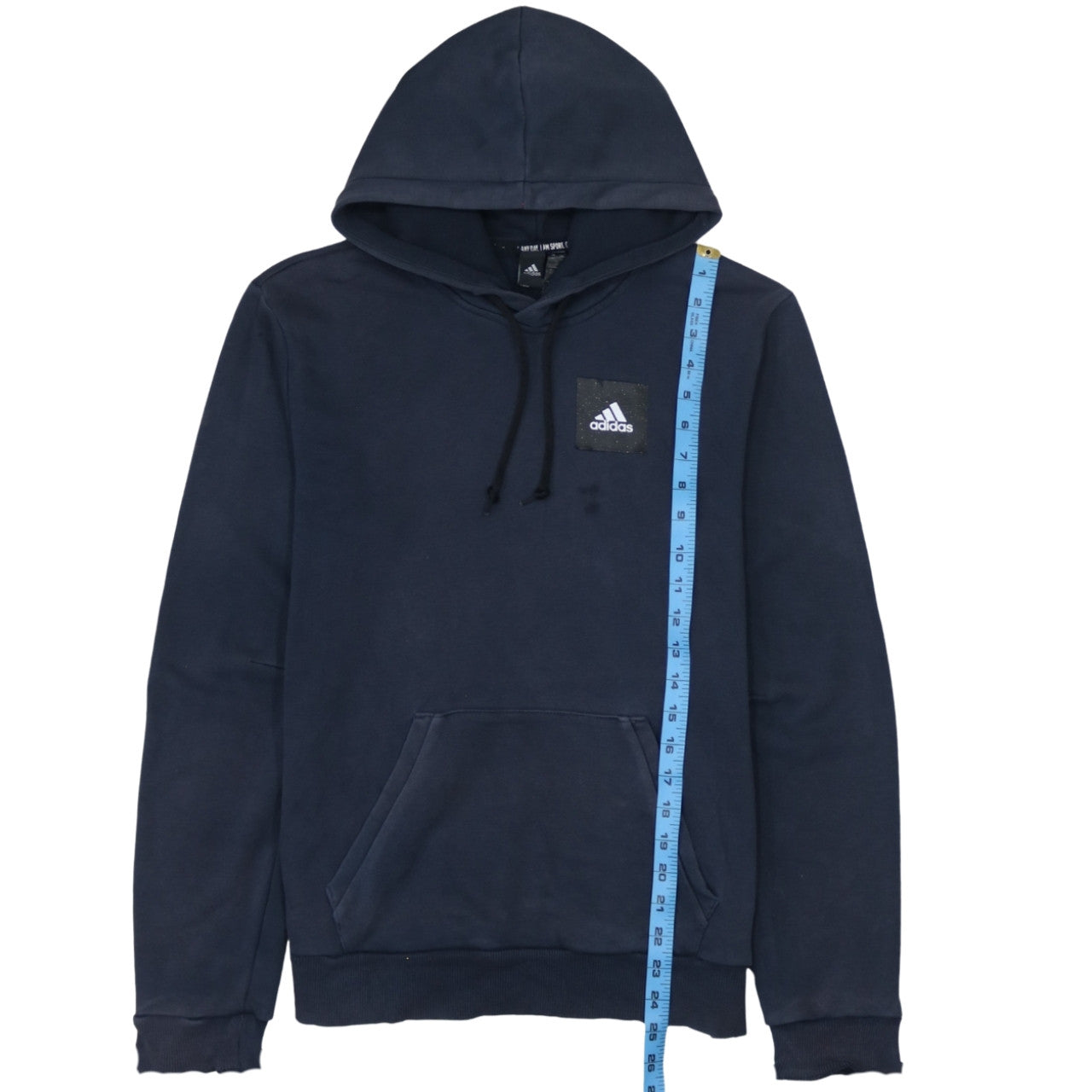 Adidas Men's Blue XS Pullover Hoodie with Logo Graphic