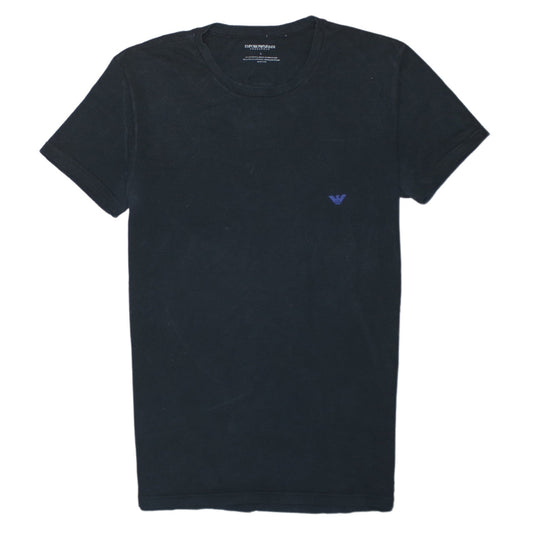 Emporio Armani Men's Black Slim Fit Logo T-Shirt Size L