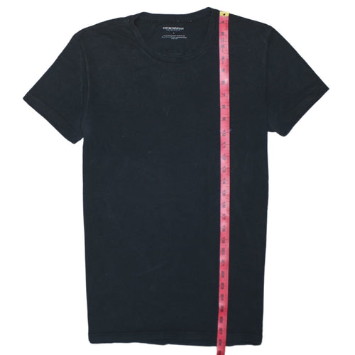 Emporio Armani Men's Black Slim Fit Logo T-Shirt Size L