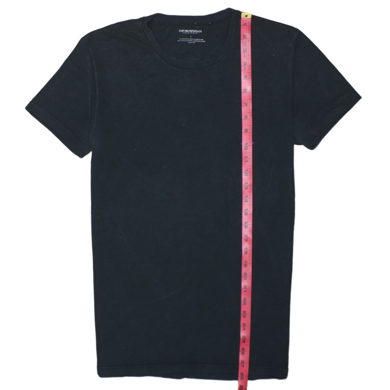 Emporio Armani Men's Black Slim Fit Logo T-Shirt Size L
