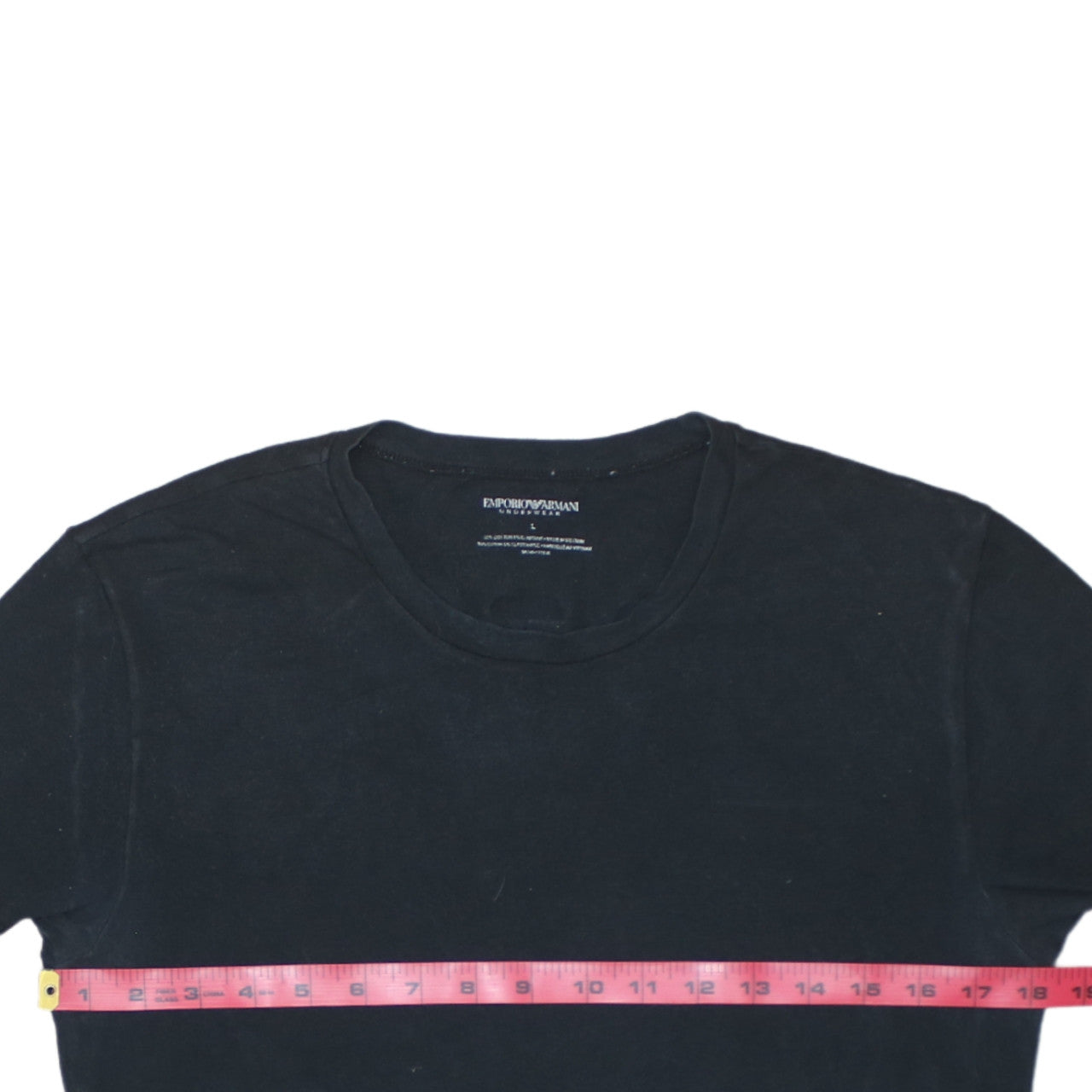 Emporio Armani Men's Black Slim Fit Logo T-Shirt Size L