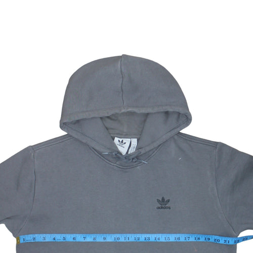 Adidas Men's Grey Pullover Hoodie Size M Hooded Fleece Sweatshirt