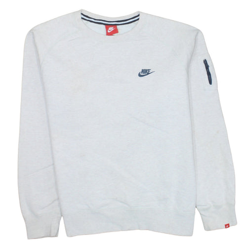 Nike Men's Grey Crew Neck Pullover Sweatshirt Size L
