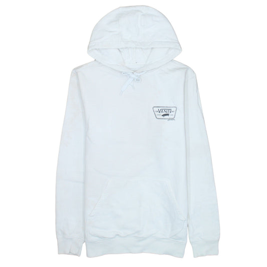 Vans Men's White Pullover Hoodie Small Graphic Logo Skate Style