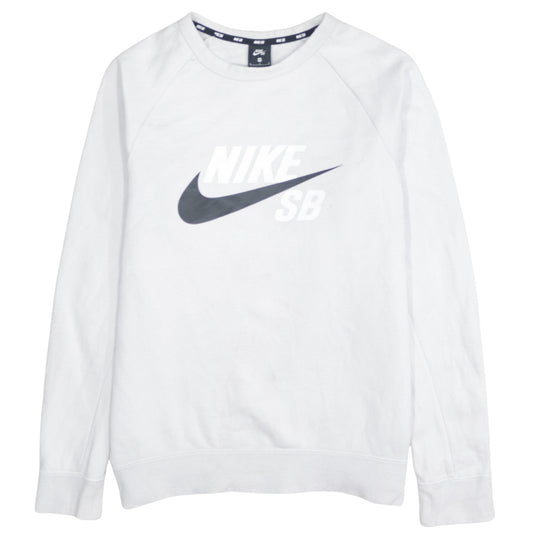 Nike SB White Womens Medium Crew Neck Pullover Sweatshirt