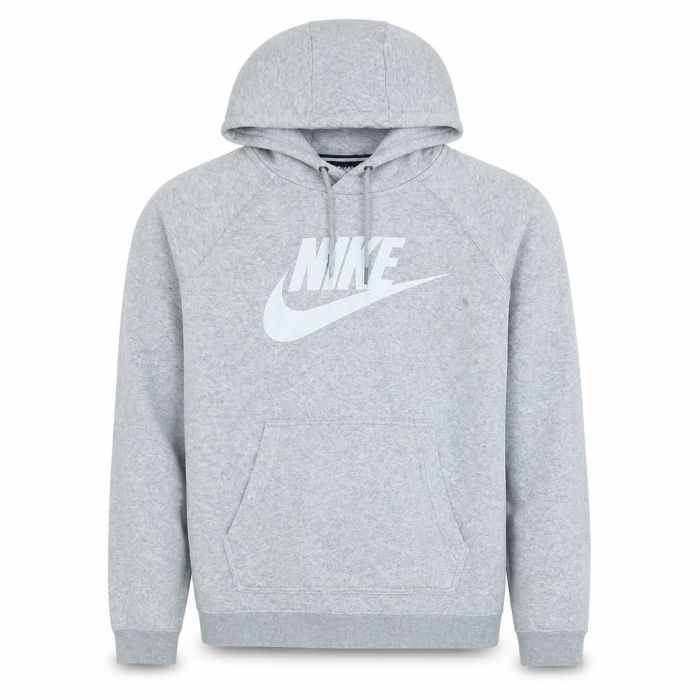 Nike Men’s Grey Pullover Hoodie Small Graphic Logo Sports Fleece