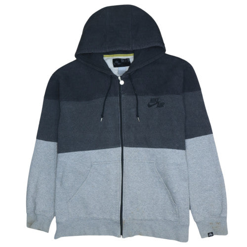 Nike Air Men’s Grey Full Zip Hoodie XL Regular Fit Sportswear