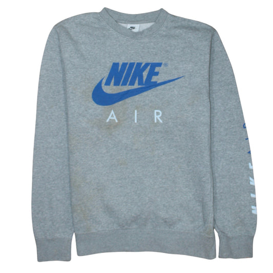 Nike Men's Grey Air Logo Sweatshirt Size S Pullover Fleece