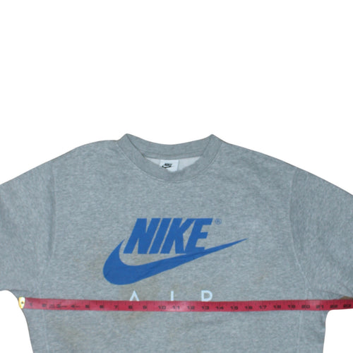 Nike Men's Grey Air Logo Sweatshirt Size S Pullover Fleece