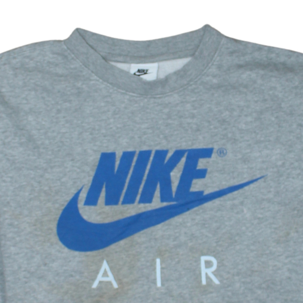 Nike Men's Grey Air Logo Sweatshirt Size S Pullover Fleece