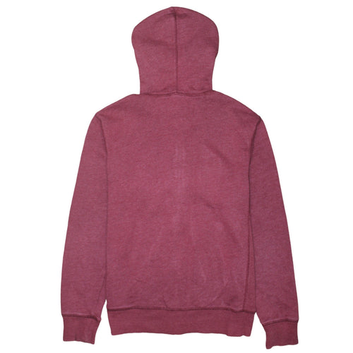 GAP Men's Red Full Zip Hoodie Small Fleece Graphic Logo Sweatshirt