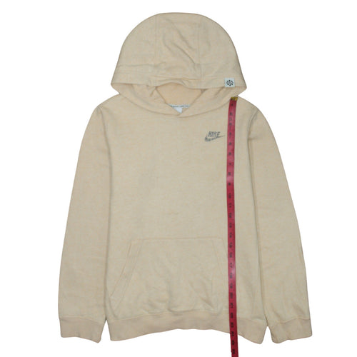 Nike Girls Beige Pullover Fleece Hoodie XL 158-170cm Hooded Sweatshirt