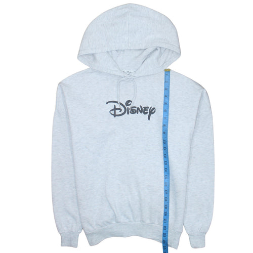 Disney Womens Grey XS Pullover Hoodie with Logo Print
