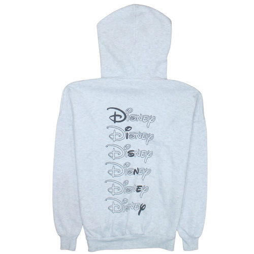 Disney Womens Grey XS Pullover Hoodie with Logo Print