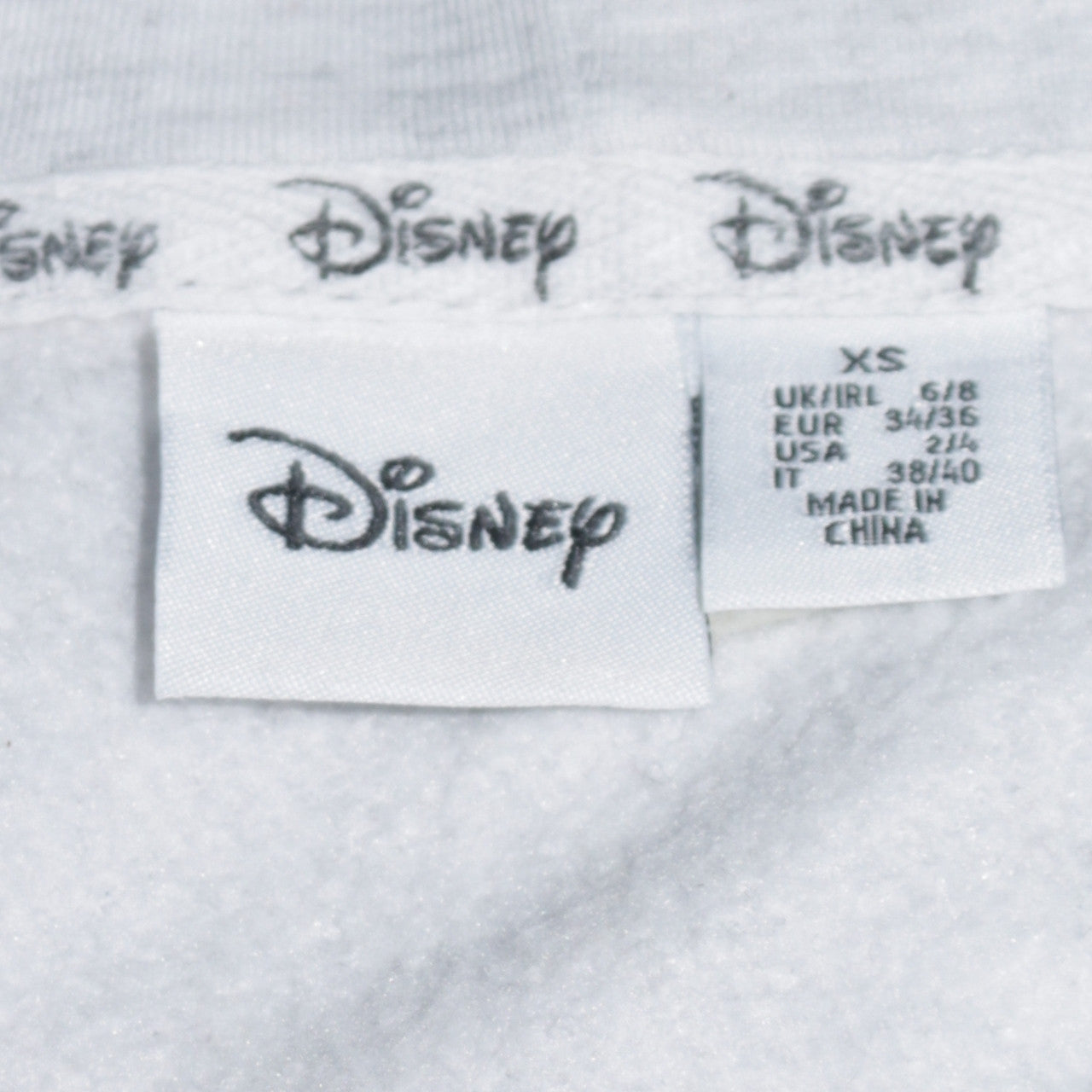 Disney Womens Grey XS Pullover Hoodie with Logo Print