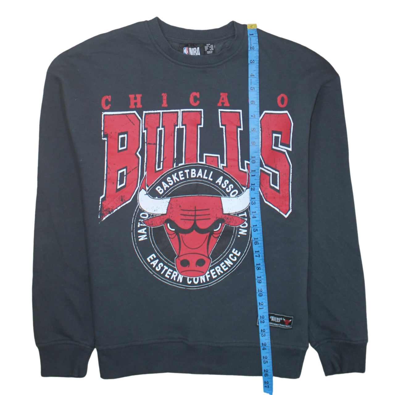 Primark NBA Chicago Bulls Black Sweatshirt Women S Graphic Print Pullover