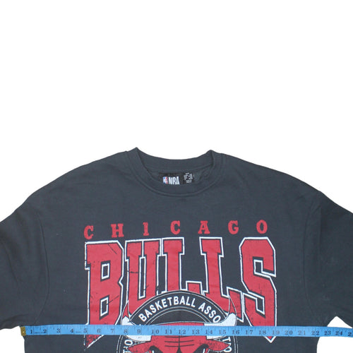 Primark NBA Chicago Bulls Black Sweatshirt Women S Graphic Print Pullover