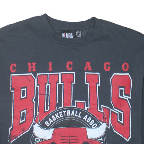 Primark NBA Chicago Bulls Black Sweatshirt Women S Graphic Print Pullover