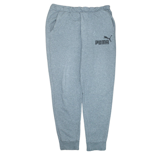 Puma Men's Grey Jogger Sweatpants L Regular Fit Activewear