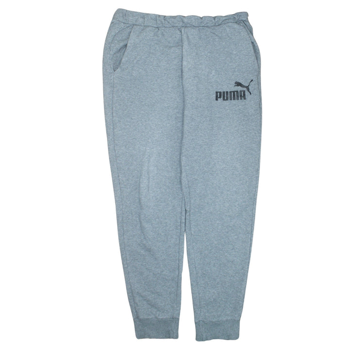 Puma Men's Grey Jogger Sweatpants L Regular Fit Activewear