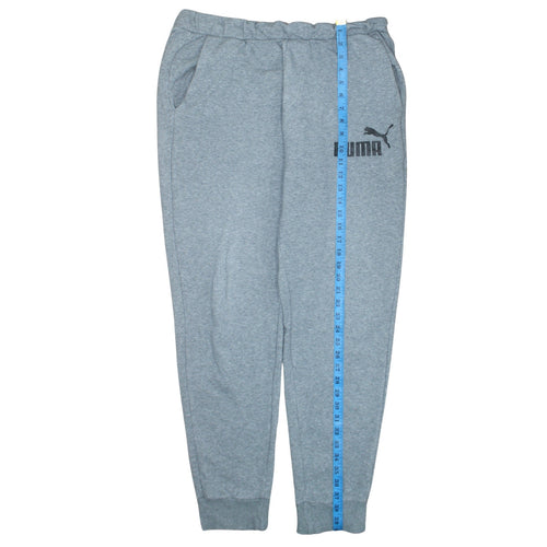 Puma Men's Grey Jogger Sweatpants L Regular Fit Activewear