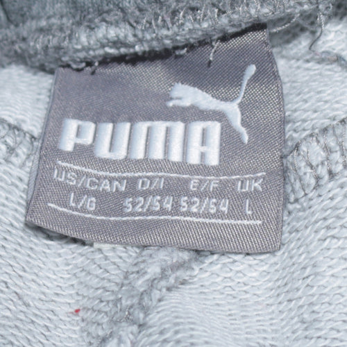 Puma Men's Grey Jogger Sweatpants L Regular Fit Activewear