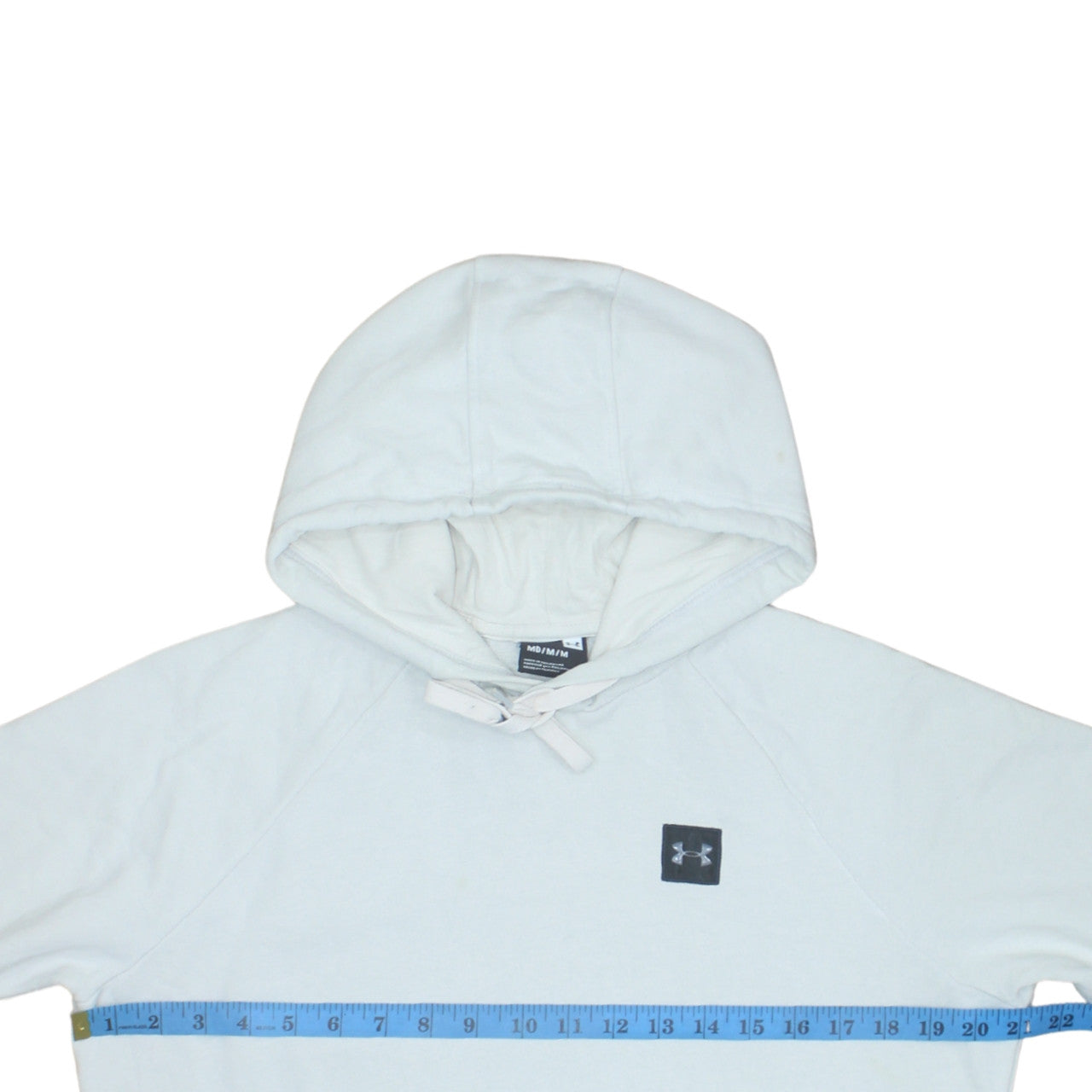 Under Armour Men White Pullover Hoodie Medium Fleece Regular Fit