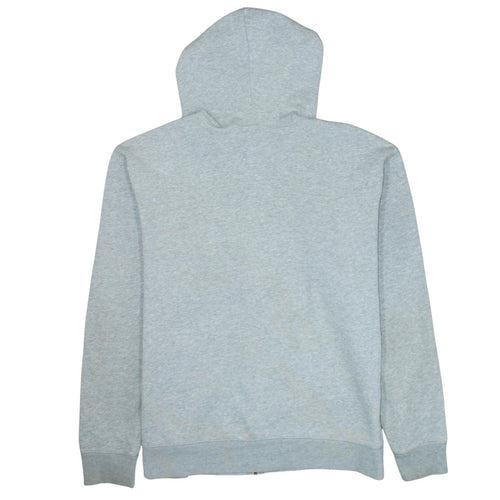 GAP Mens Grey XL Full Zip Hoodie Logo Fleece Sweatshirt