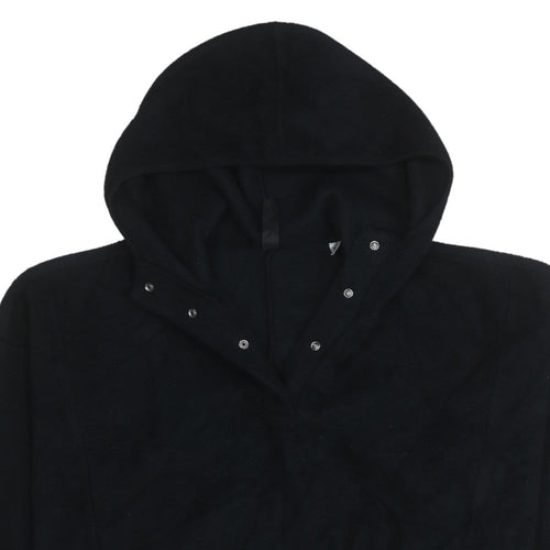 Adidas Women’s Black Fleece Pullover Hoodie Size M Logo Detail