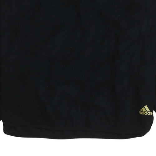 Adidas Women’s Black Fleece Pullover Hoodie Size M Logo Detail